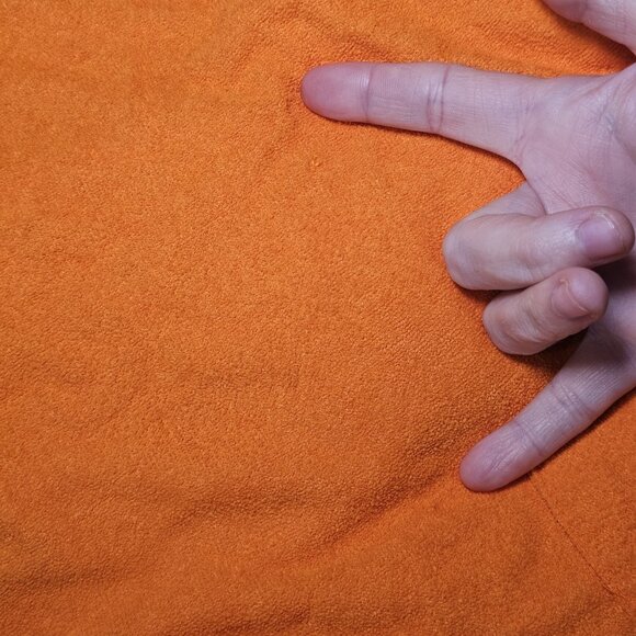 VTG 70s‎ Orange Thin Terry House Dress Robe Sz L XL Pockets 2 Pc Set Terrycloth - Picture 8 of 11